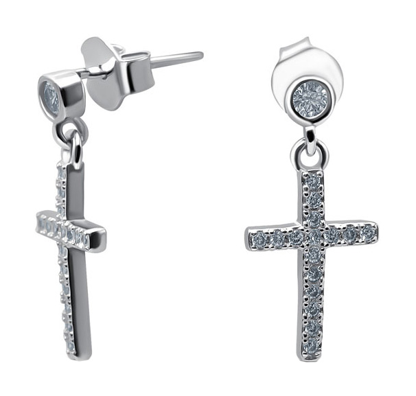 

Серьги из серебра с цирконом Silver Wings 022028480A, 022028480A