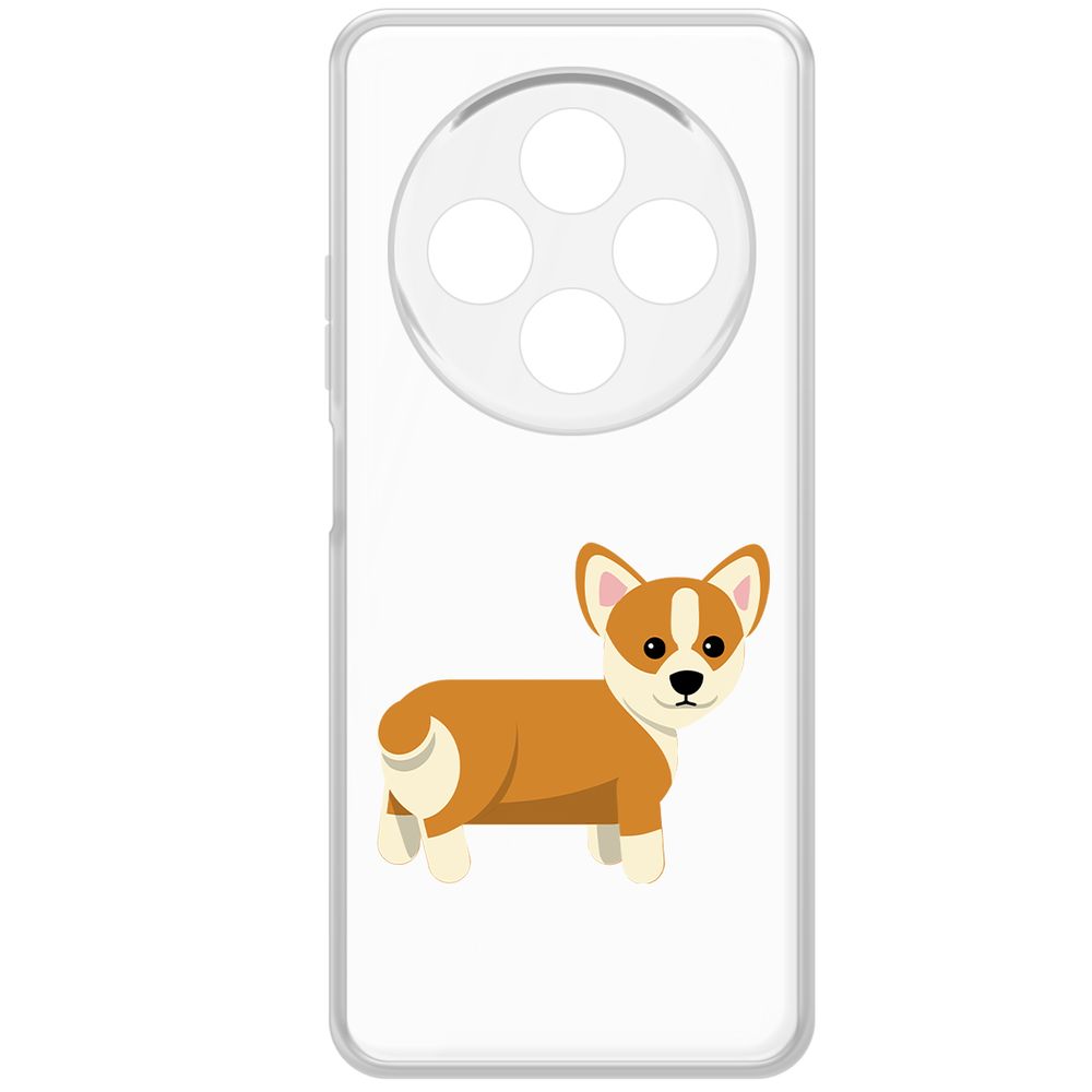 

Чехол-накладка Krutoff Clear Case Рисованный корги вид 1 для Xiaomi Redmi 14C/Poco C75, Прозрачный