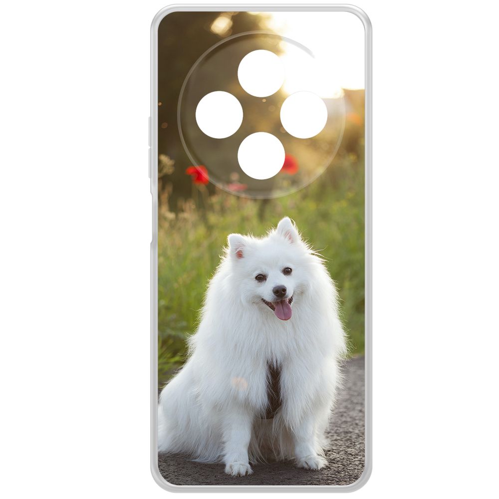 

Чехол-накладка Krutoff Clear Case Белый шпиц для Xiaomi Redmi 14C/Poco C75, Прозрачный