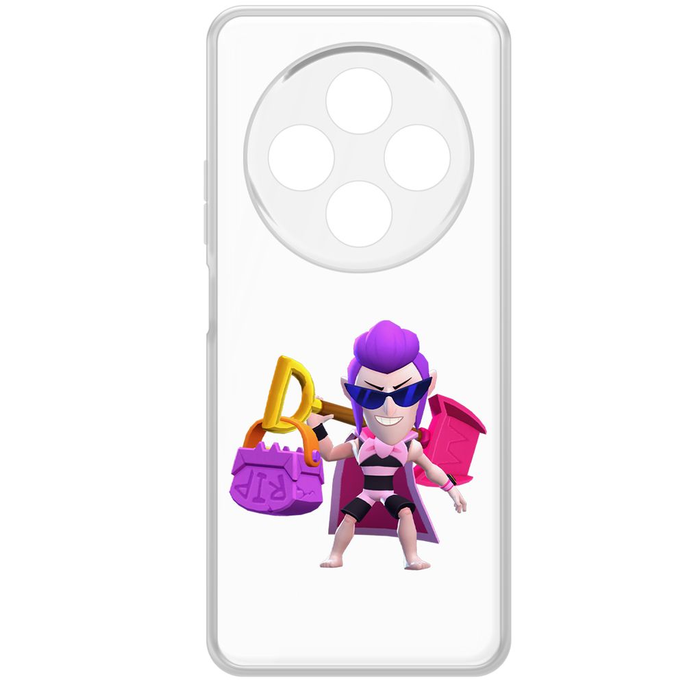 

Чехол-накладка Krutoff Clear Case Brawl Stars-Пляжный Мортис для Xiaomi Redmi 14C/Poco C75, Прозрачный