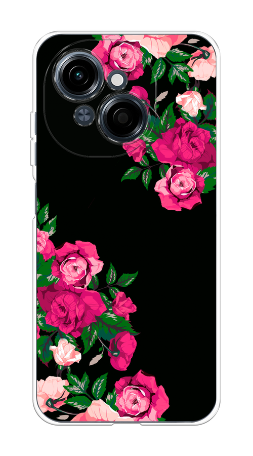 

Чехол на Tecno Spark Go 1/Pop 9 "Розы фуксия", Черный;розовый;зеленый, 309450-1