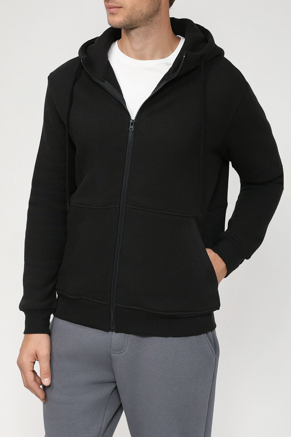 

Толстовка мужская MARCO DI RADI MDR230811240MRKT черная 2XL, Черный, MDR230811240MRKT