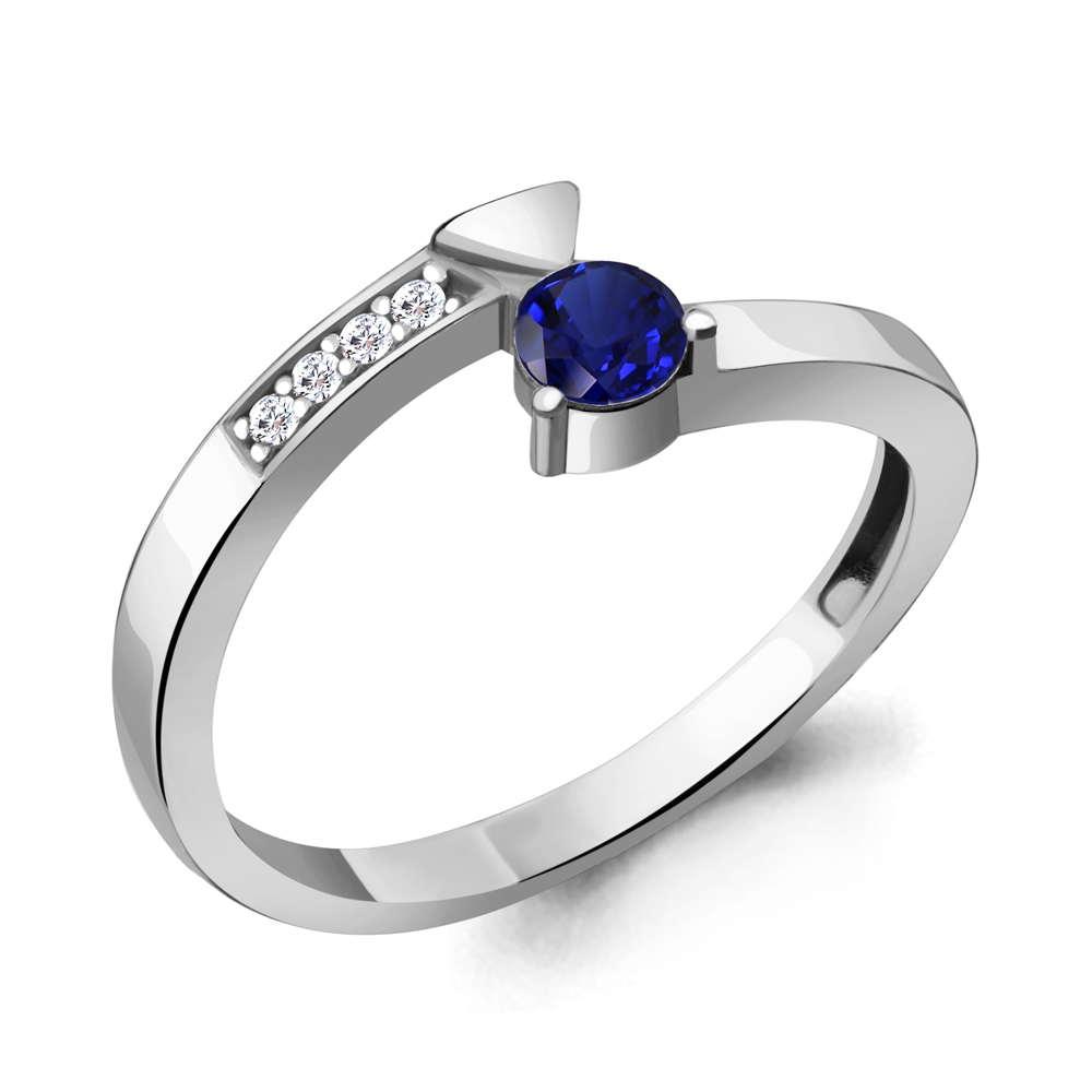 

Кольцо из серебра с сапфиром р. , Aquamarine 66654АБ_925_р, 66654АБ_925_р