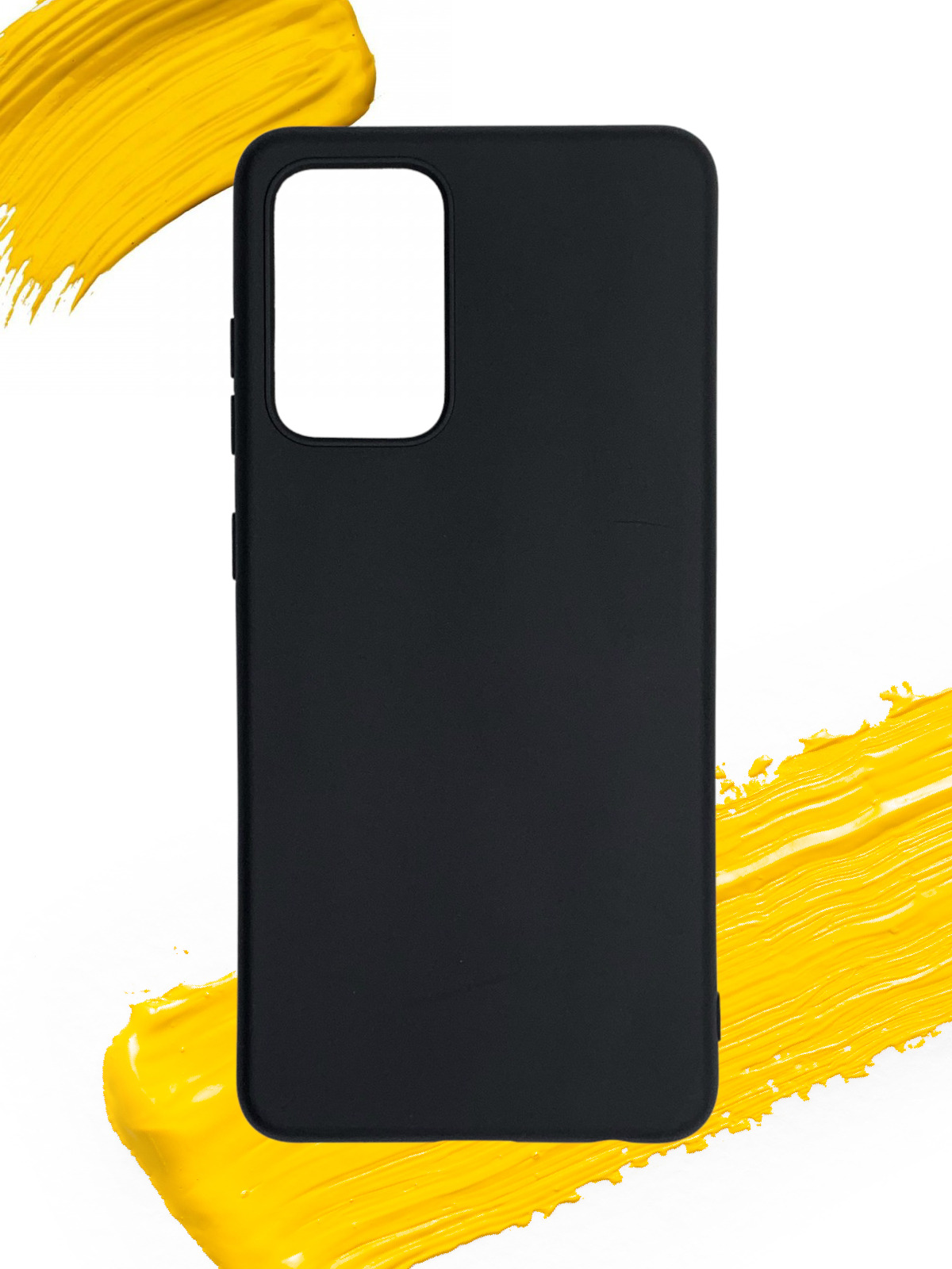 

Чехол для Samsung Galaxy A52, матовый черно-серый, Черный, Silicone case