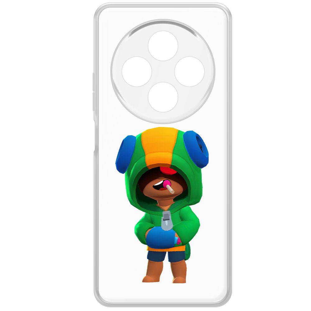 

Чехол-накладка Krutoff Clear Case Brawl Stars-Леон для Xiaomi Redmi 14C/Poco C75, Прозрачный