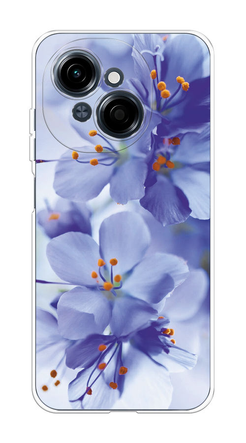 

Чехол на Tecno Spark Go 1/Pop 9 "Фиолетовые цветки", Фиолетовый;синий, 309450-1