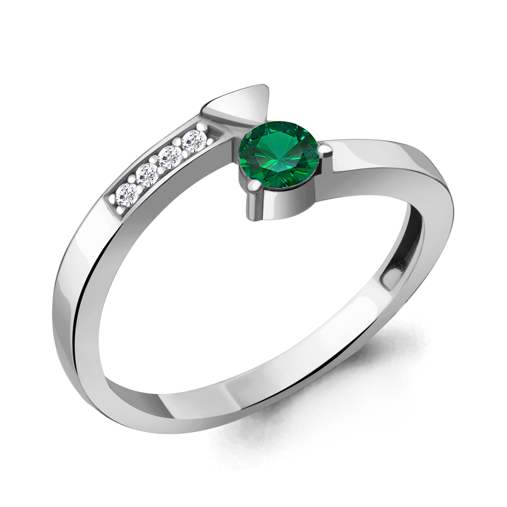 

Кольцо из серебра с изумрудом р. , Aquamarine 66654АГ_925_р, 66654АГ_925_р