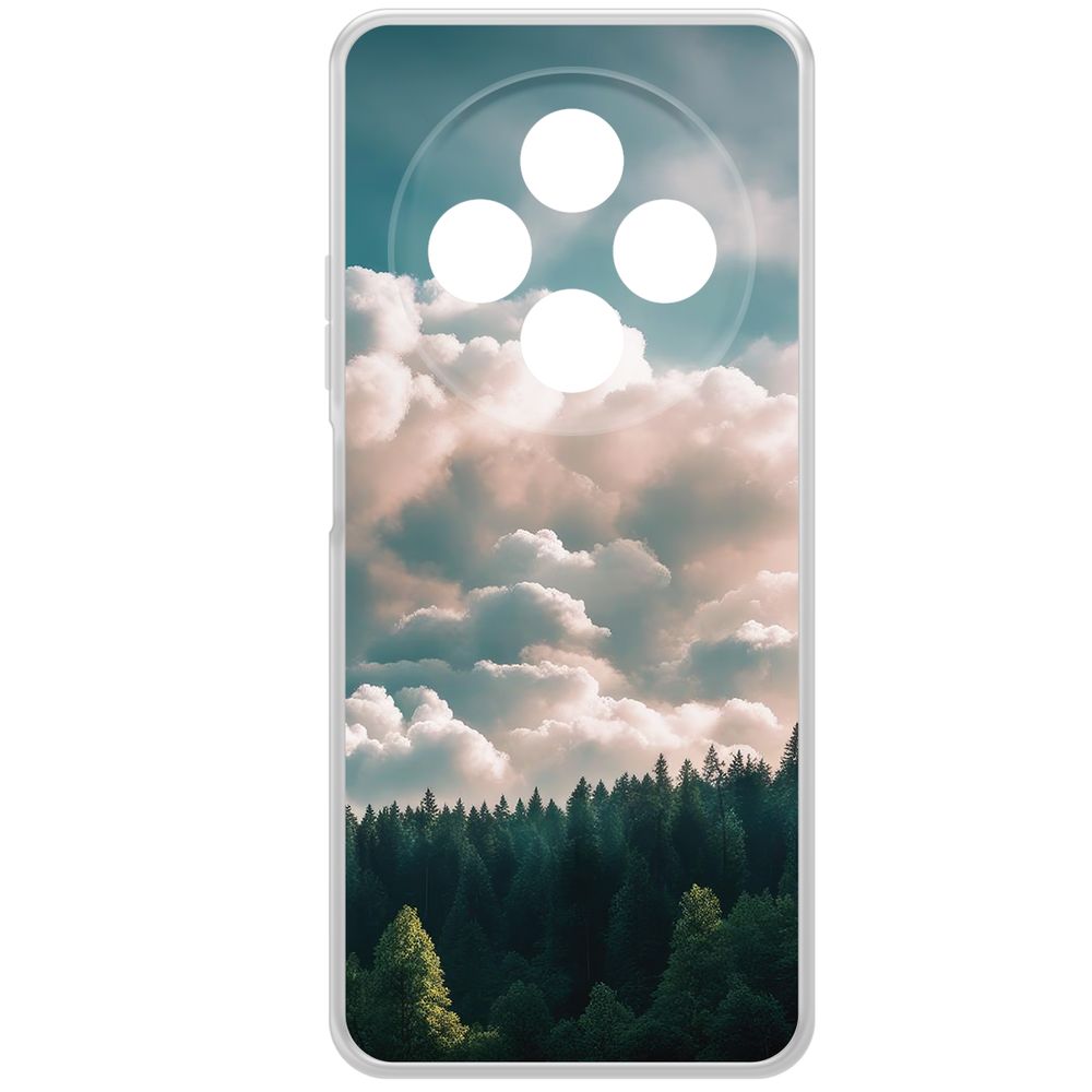 

Чехол-накладка Krutoff Clear Case Облачно для Xiaomi Redmi 14C/Poco C75, Прозрачный