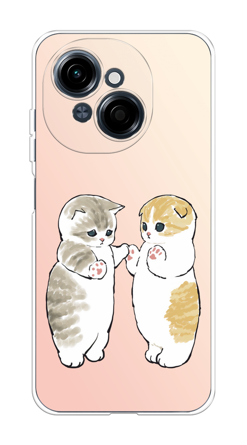 

Чехол на Tecno Spark Go 1/Pop 9 "Пухлые котики", Розовый;бежевый;серый, 309450-1