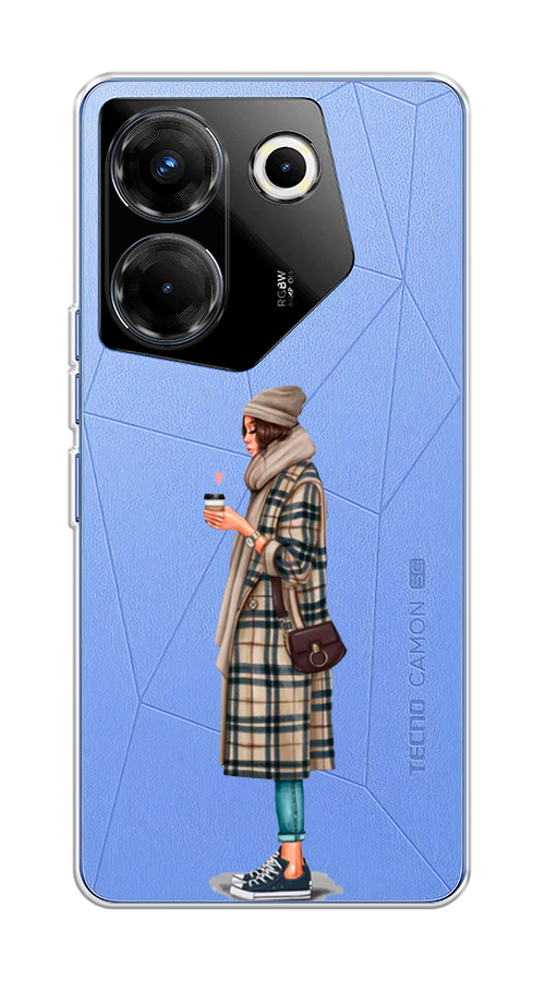 

Чехол на Tecno Camon 20 Pro 5G "Утренний кофе", Коричневый;бежевый, 304050-6