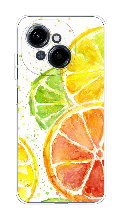 

Чехол на Tecno Spark Go 1/Pop 9 "Цитрусовые", Белый;желтый;красный;зеленый, 309450-1