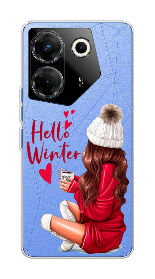 

Чехол на Tecno Camon 20 Pro 5G "Hello winter", Красный;белый;коричневый, 304050-5