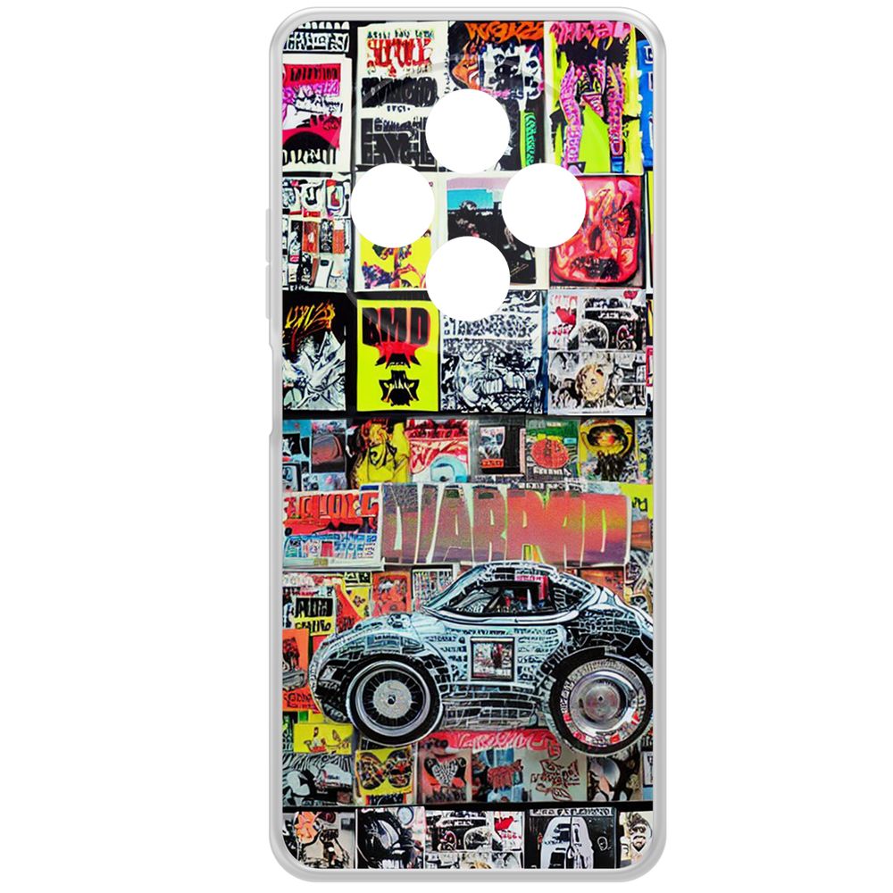 

Чехол-накладка Krutoff Clear Case Автопамфлет для Xiaomi Redmi 14C/Poco C75, Прозрачный