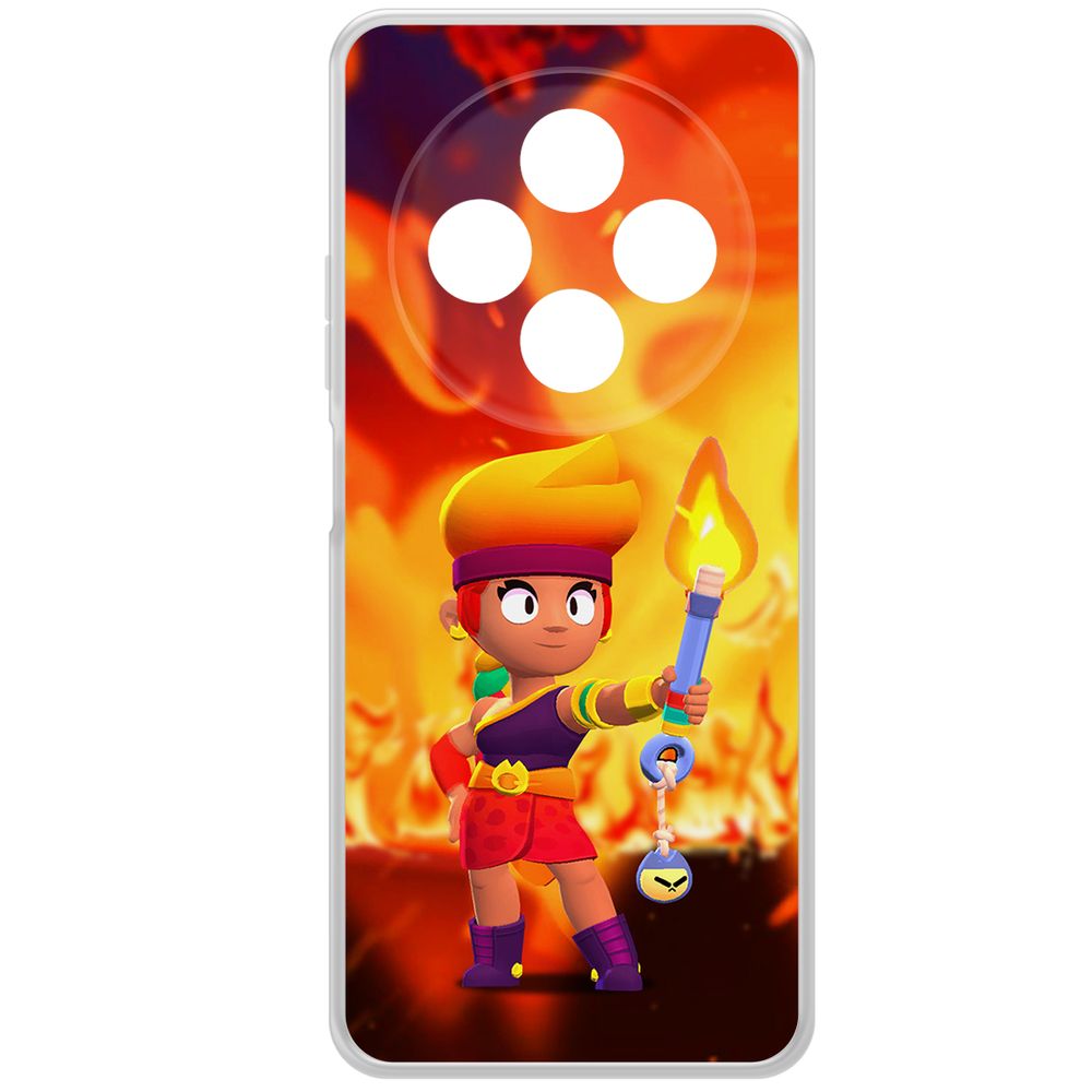 

Чехол-накладка Krutoff Clear Case Brawl Stars-Амбер для Xiaomi Redmi 14C/Poco C75, Прозрачный