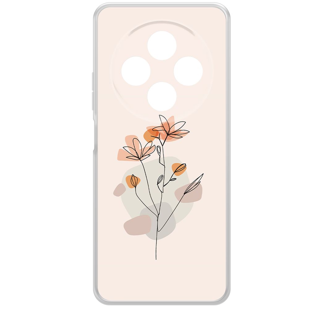 

Чехол-накладка Krutoff Clear Case Ромашки для Xiaomi Redmi 14C/Poco C75, Прозрачный