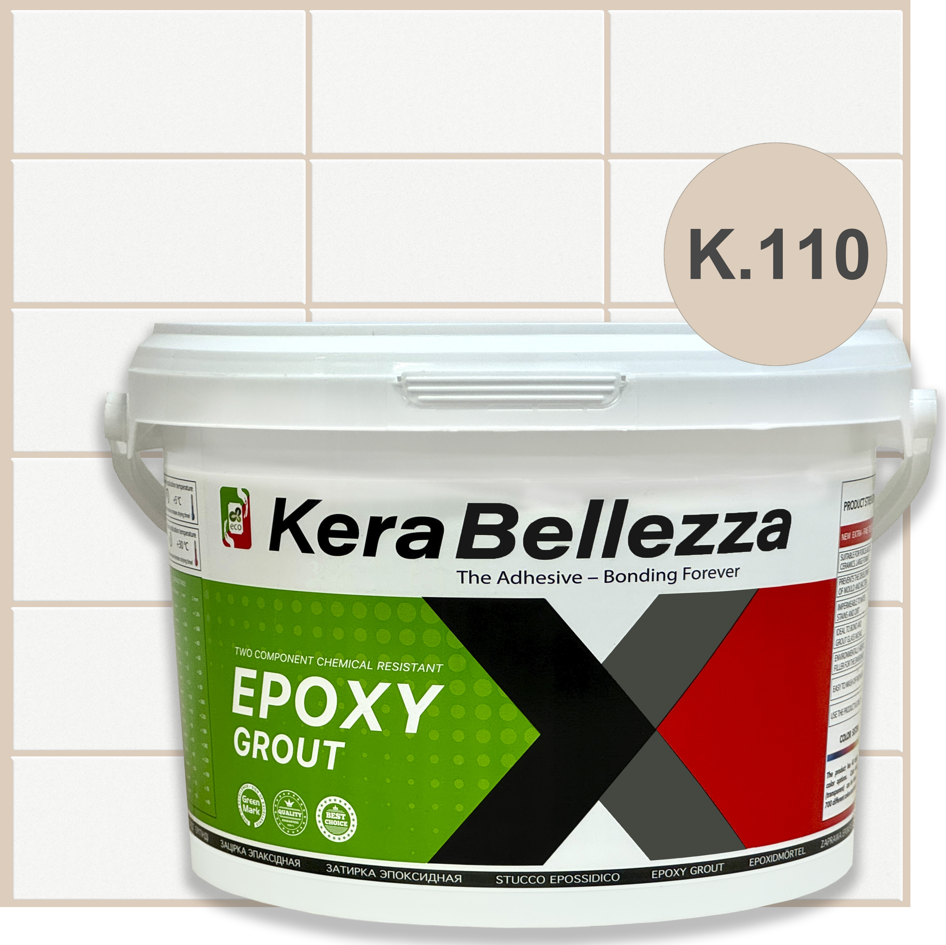 Затирка эпоксидная KeraBellezza 106730 затирка эпоксидная kiilto epoxy tile grout 339 светло серая 2 кг