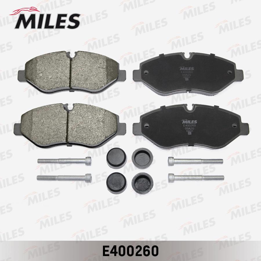 Колодки Тормозные Передние Без Датчика Болты Смесь MILES E400260