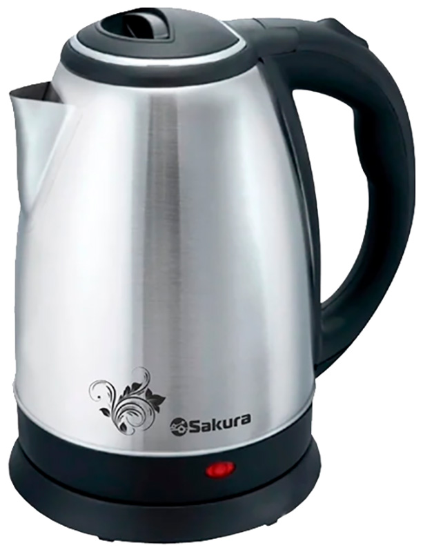 Чайник электрический SAKURA SA-2134 1.8 л серебристый, черный