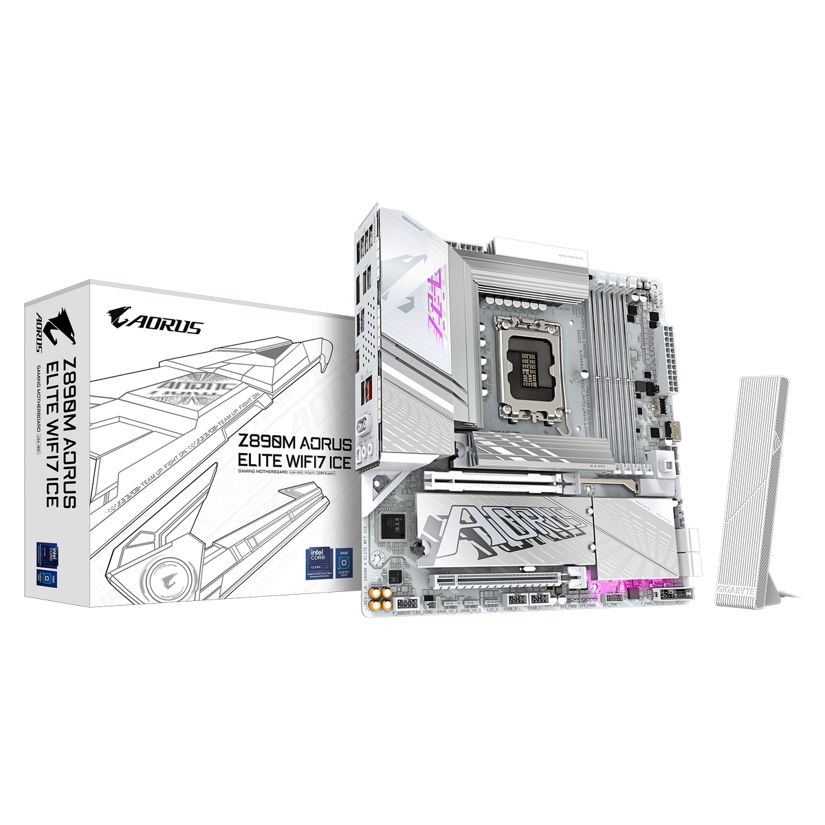 

Материнская плата Gigabyte Z890M AORUS ELITE WF7 ICE (Z890M AORUS ELITE WIFI7 ICE), Z890M AORUS ELITE WF7 ICE