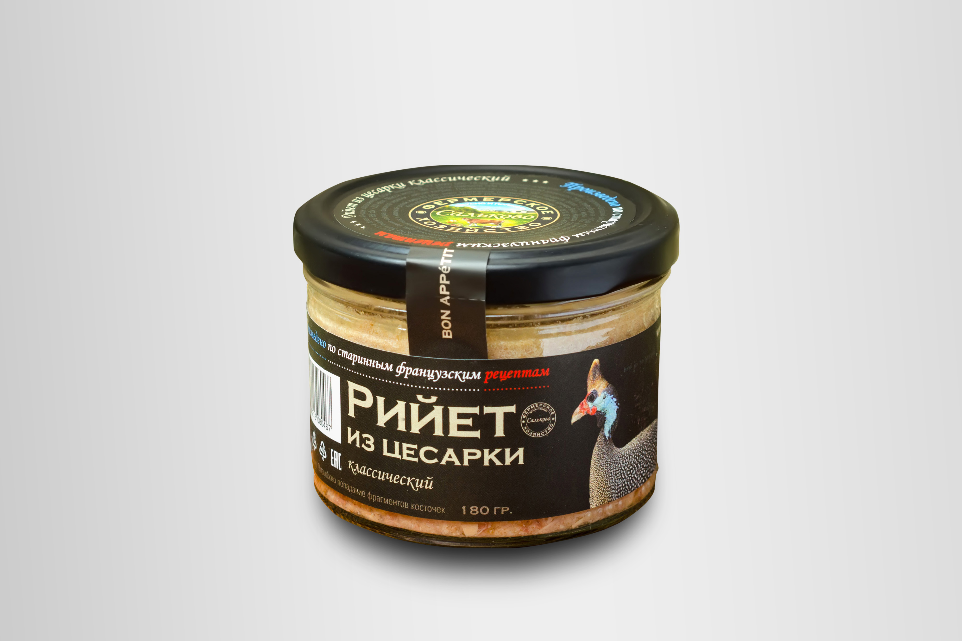 

Рийет Фермерское Хозяйство Сальково из цесарки классический, 180 г