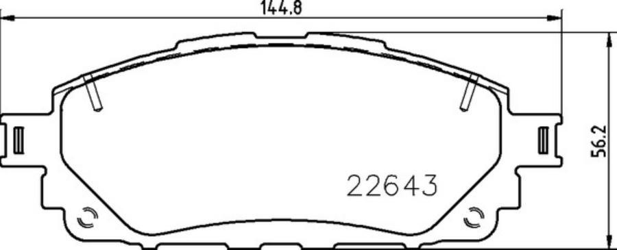 

Колодки тормозные перед TOYOTA HILUX VIII Pickup 15-
