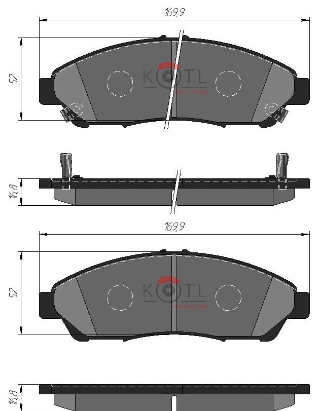 фото Колодки тормозные передние honda pilot 08> kotl 53kt