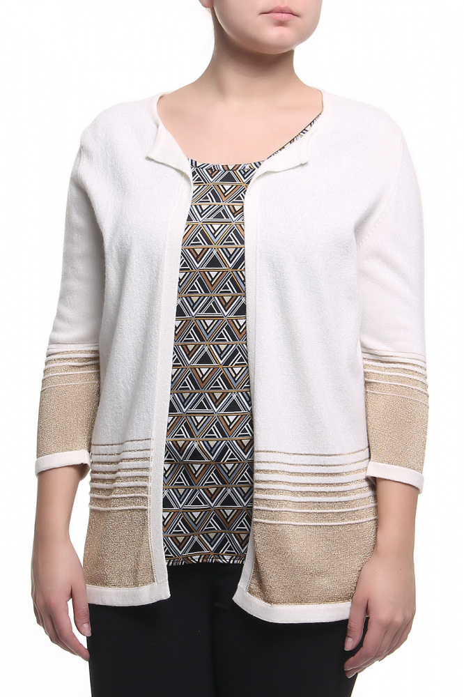 

Кардиган женский Paola Joy 332805 белый XL, 332805