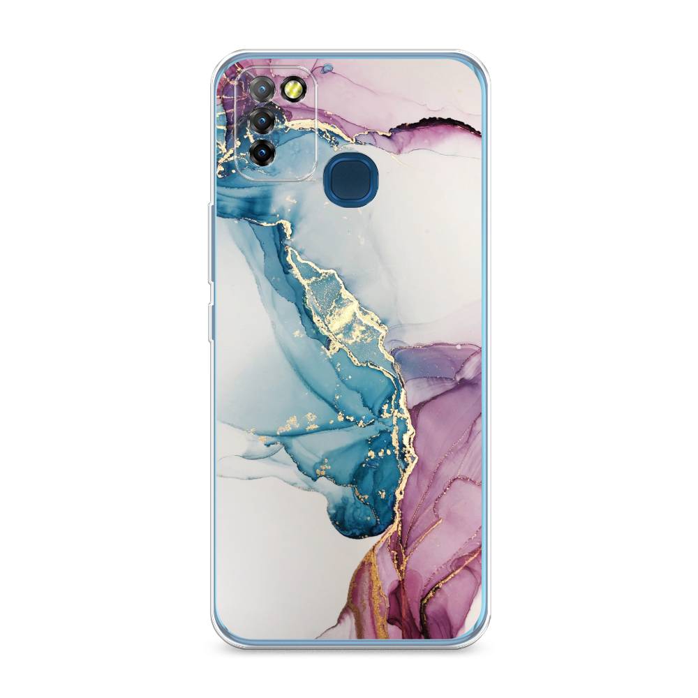 

Чехол на Infinix HOT 10 Lite "Розовые разводы рисунок", 3100350-3