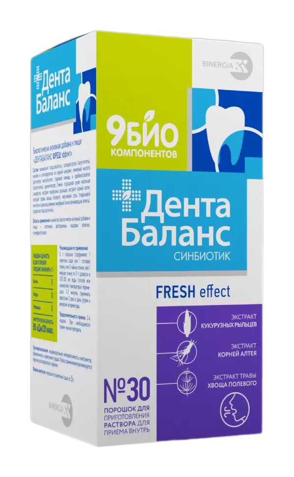 фото Дентабаланс синбиотик fresh эффект порошок 5 г 30 шт. бинергия