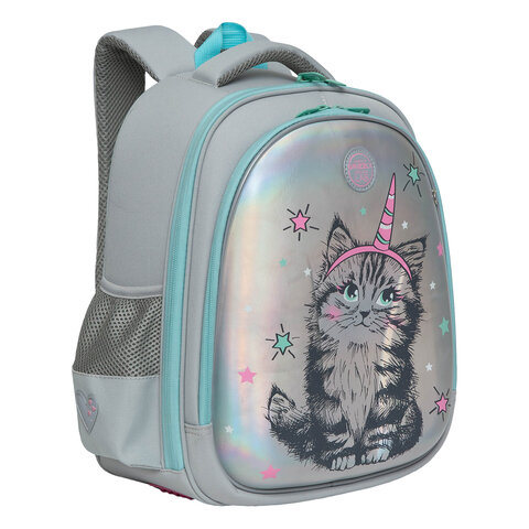 

Ранец Grizzly c брелоком MAGIC CAT RAz-286-2/1 арт. 271191 серый
