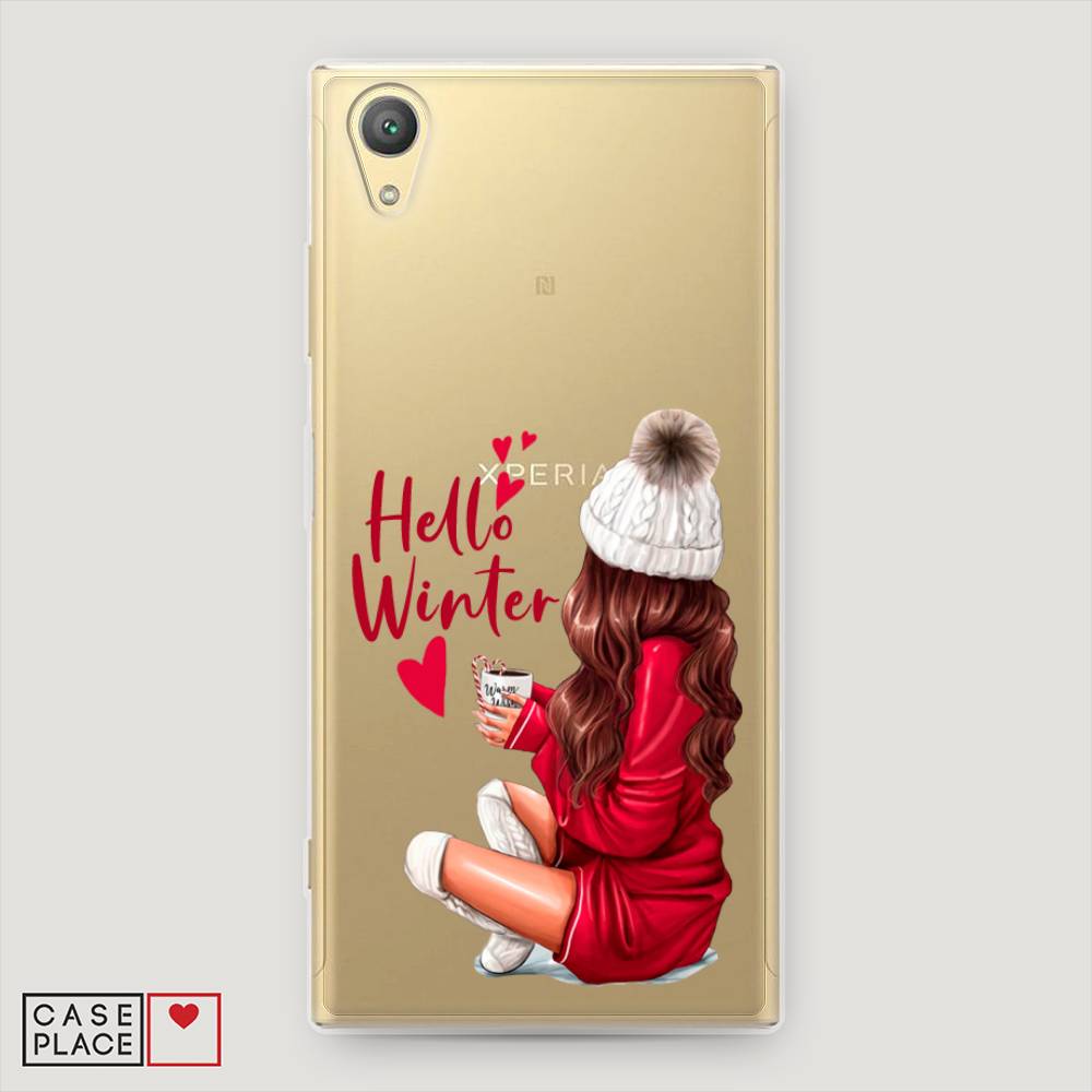 

Чехол на Sony Xperia XA1 plus "Hello winter", Красный;белый;коричневый, 53050-5