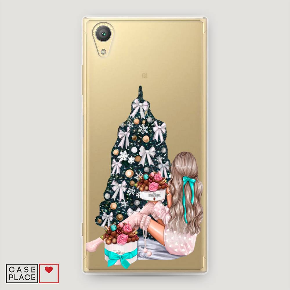 

Чехол на Sony Xperia XA1 plus "New Year", Зеленый;бежевый;голубой, 53050-5