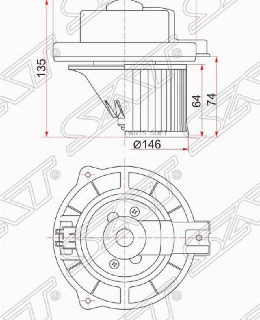 

SAT ST-MR315962 Мотор отопителя салона MITSUBISHI PAJERO/MONTERO SPORT 96-08/CHALLENGER K9