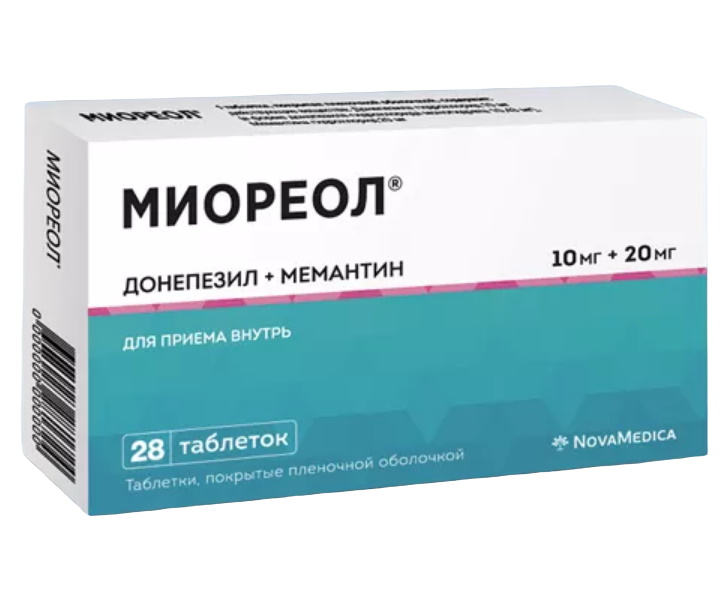 Купить Миореол таблетки 10 мг+20 мг 28 шт., Nova Medica