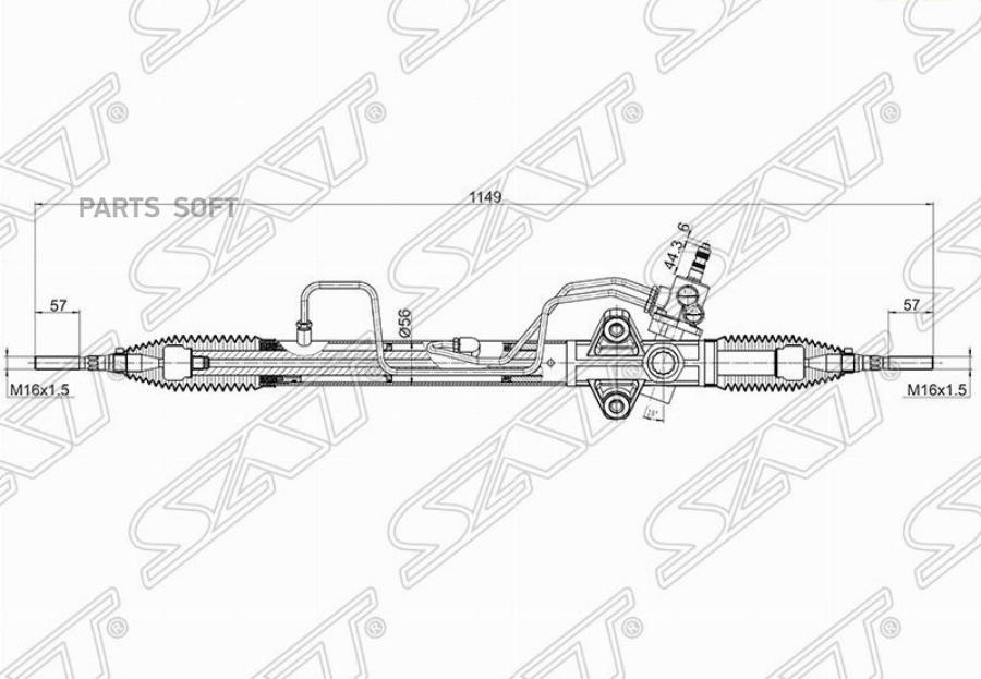 

SAT ST-MR333500 Рейка рулевая MMC L200 05-/PAJERO/MONTERO SPORT KG/KH# 08- LHD 1шт