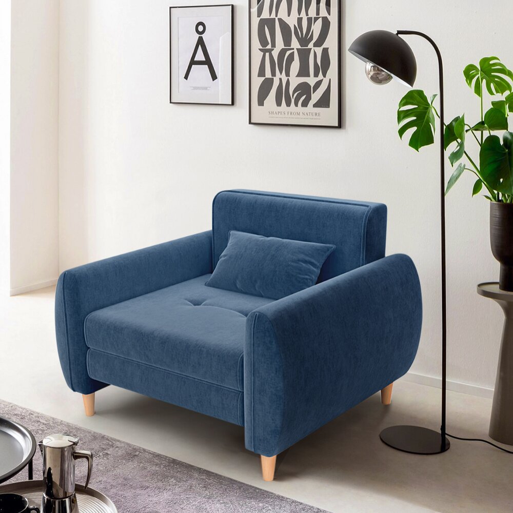 Раскладное кресло Алито Твикс, синее