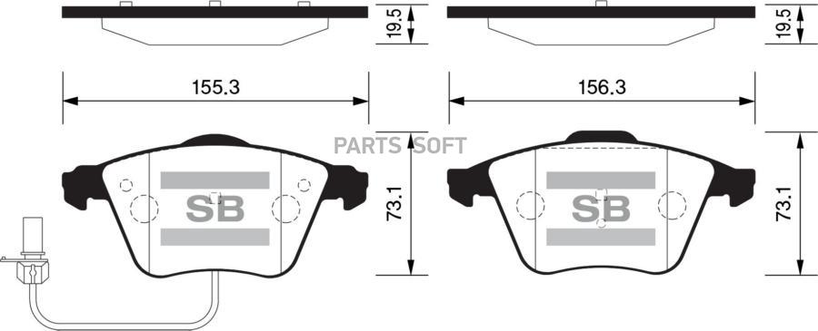 

Тормозные колодки Sangsin Brake SP2112F Передние