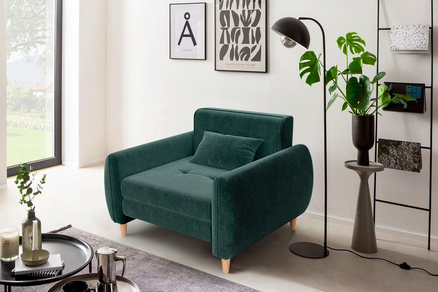 Раскладное кресло Алито Твикс, морская волна