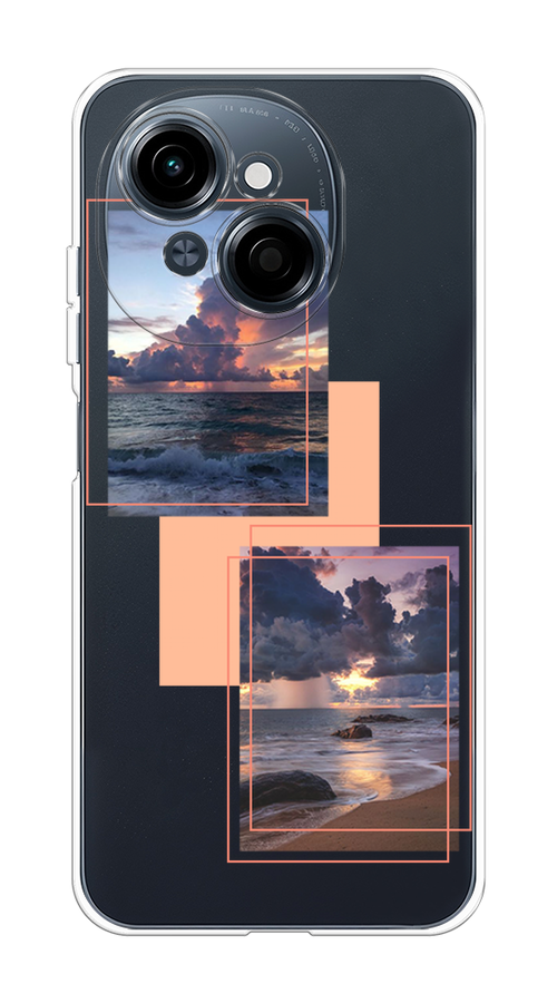 

Чехол на Tecno Spark Go 1/Pop 9 "Sky collage", Розовый;прозрачный;синий, 309450-1
