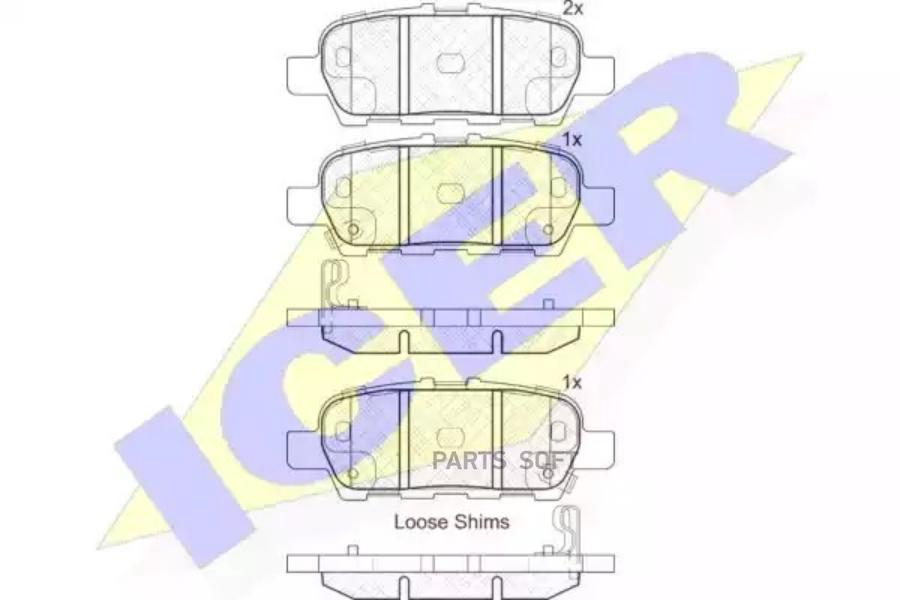 

Тормозные колодки ICER 181901203