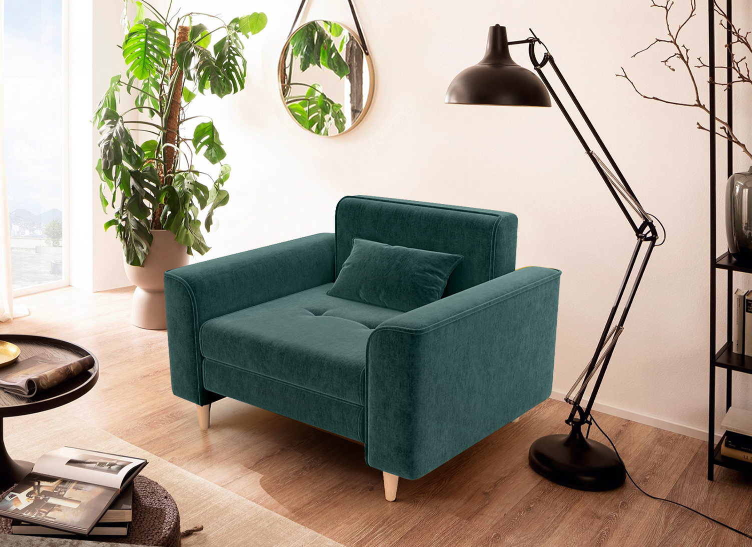 Раскладное кресло Алито Твист, морская волна