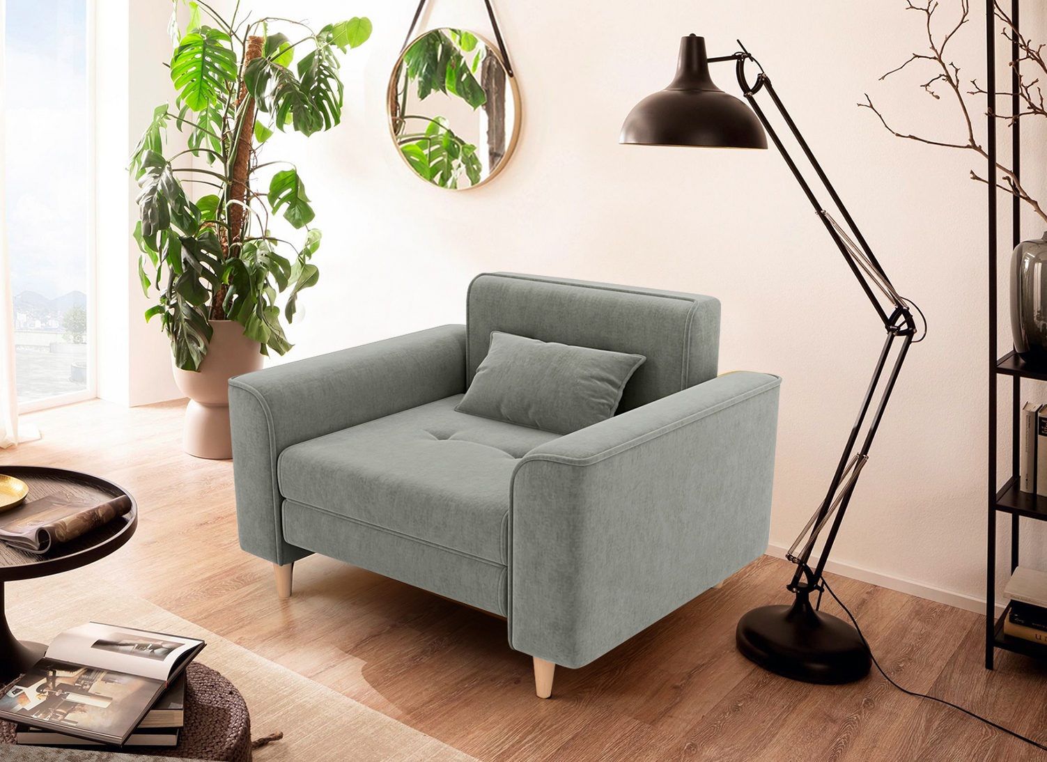 Раскладное кресло Алито Твист, серое