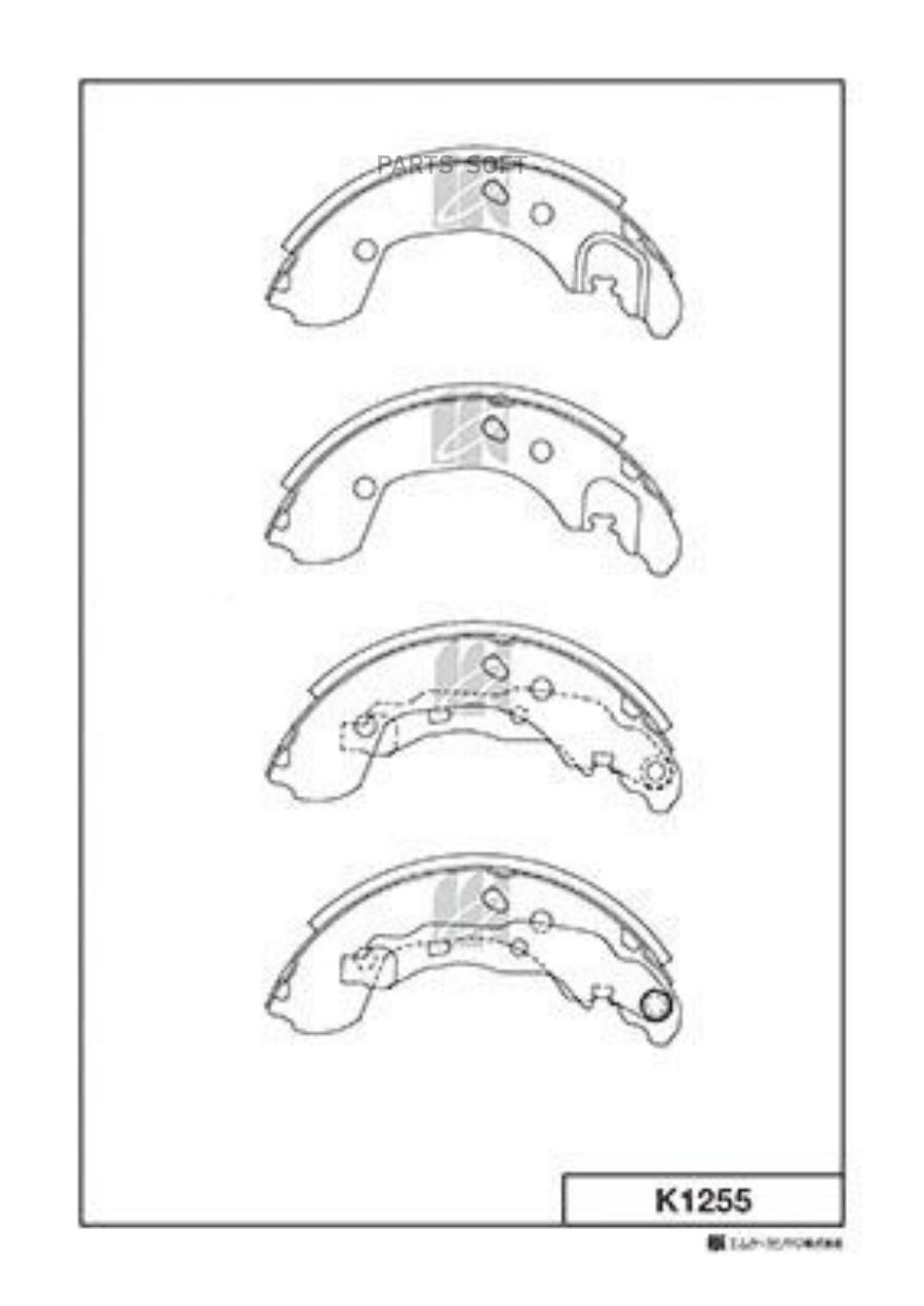 

Колодки Барабанные Nissаn Мiсrа,Nоте 03=>/Rеnаulт Сliо 05=> KASHIYAMA k1255