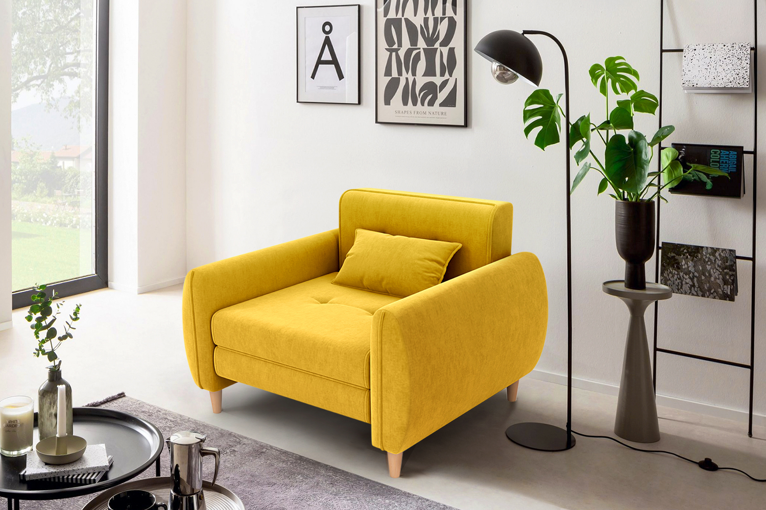 Раскладное кресло Алито Твикс, желтое