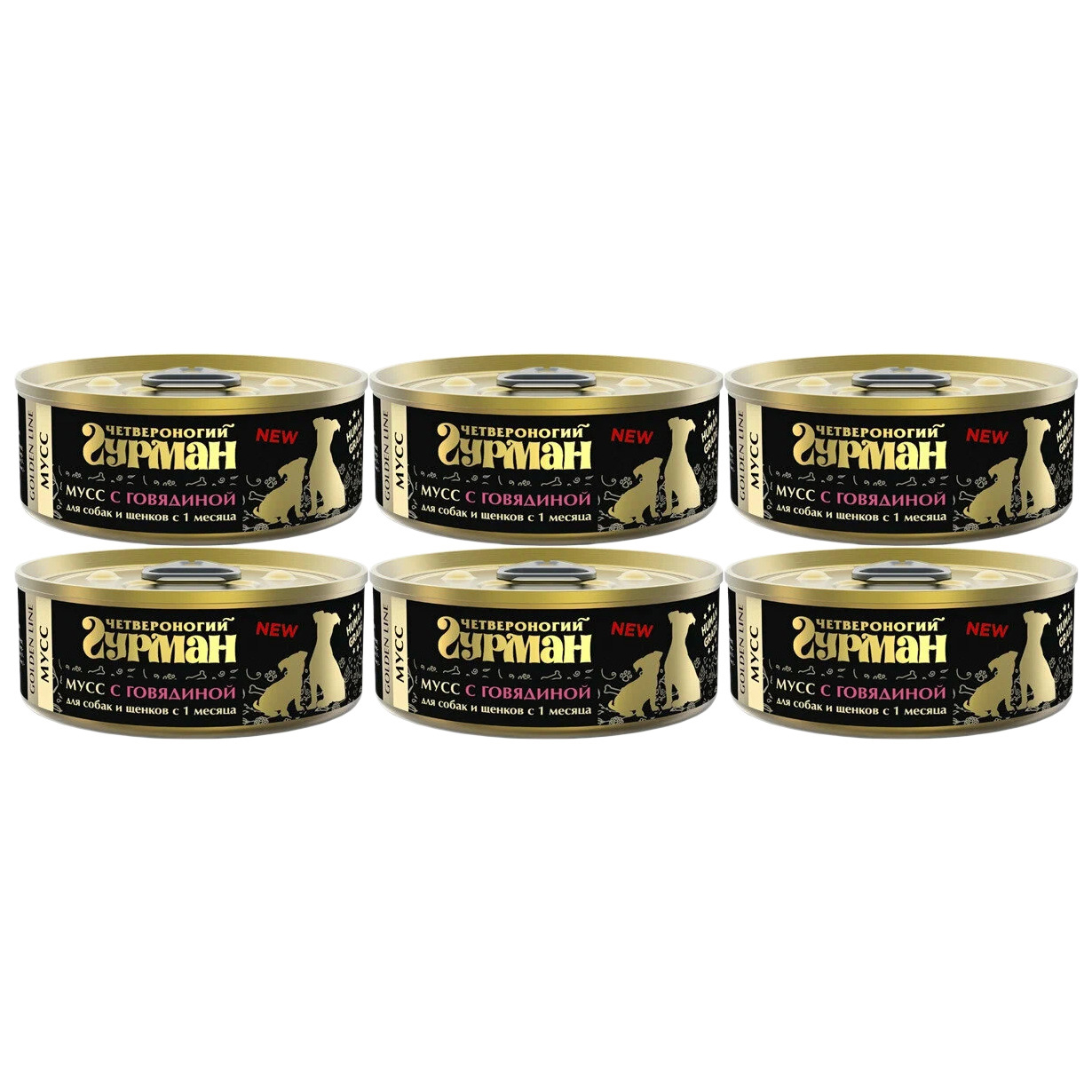 

Консервы для собак Четвероногий Гурман Golden Мусс с говядиной, 6 шт по 100 г, Golden Мусс с говядиной