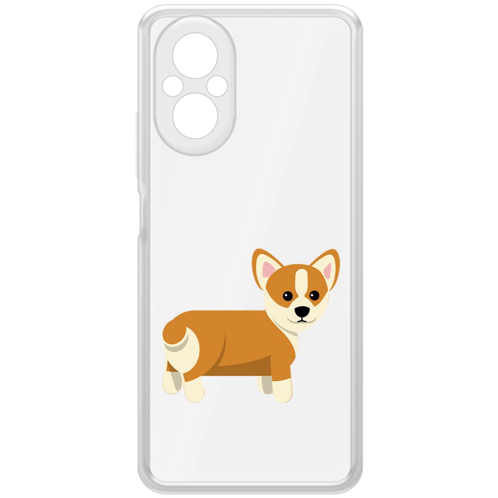 

Чехол-накладка Krutoff Clear Case Рисованный корги вид 1 для Realme C67, Прозрачный