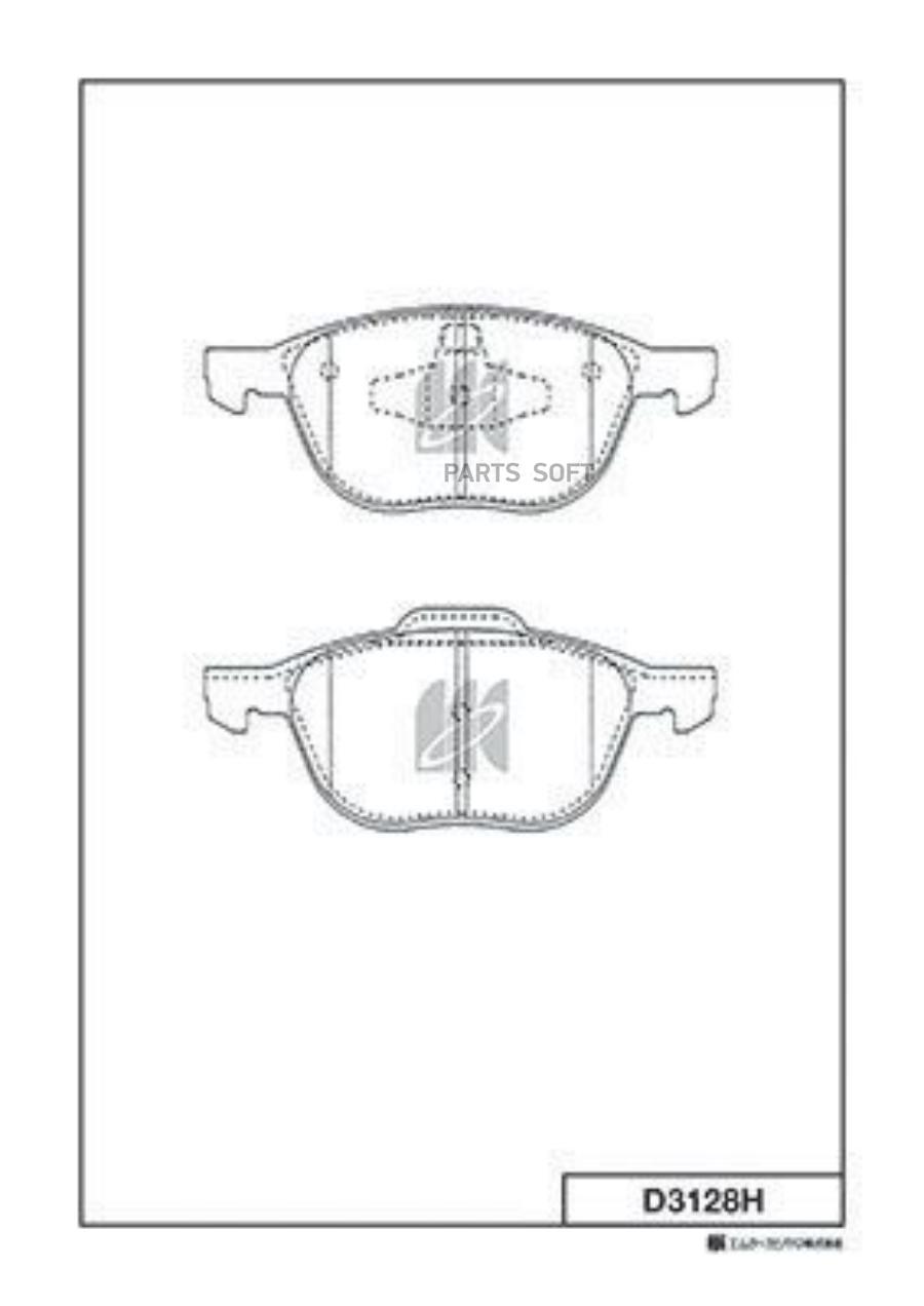

Тормозные колодки Kashiyama передние с антискрипной пластиной d3128h