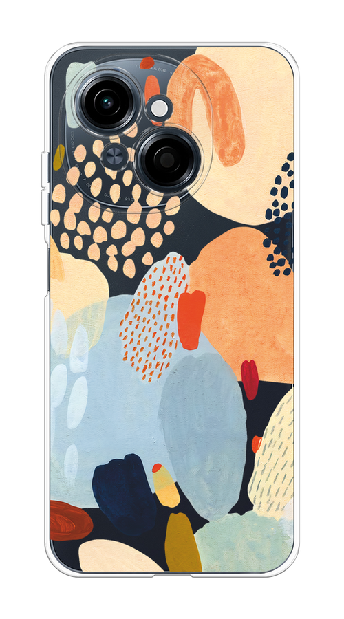 

Чехол на Tecno Spark Go 1/Pop 9 "Необычная абстракция", Бежевый;голубой, 309450-1