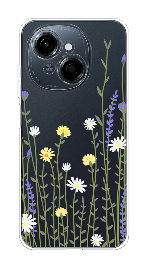 

Чехол на Tecno Spark Go 1/Pop 9 "Ромашка и лаванда", Зеленый;желтый;прозрачный, 309450-1