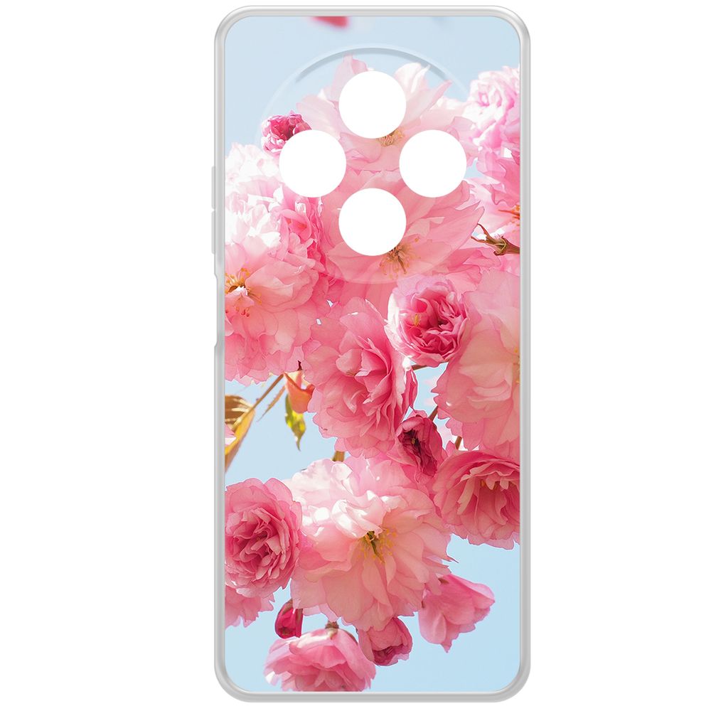 

Чехол-накладка Krutoff Clear Case Сакура для Xiaomi Redmi 14C/Poco C75, Прозрачный